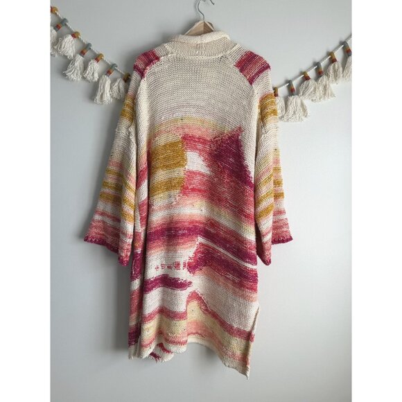 Anthropologie Daily Practice Bethany Sunrise Open Knit Chunky Cardigan Cozy M/L - Picture 3 of 11